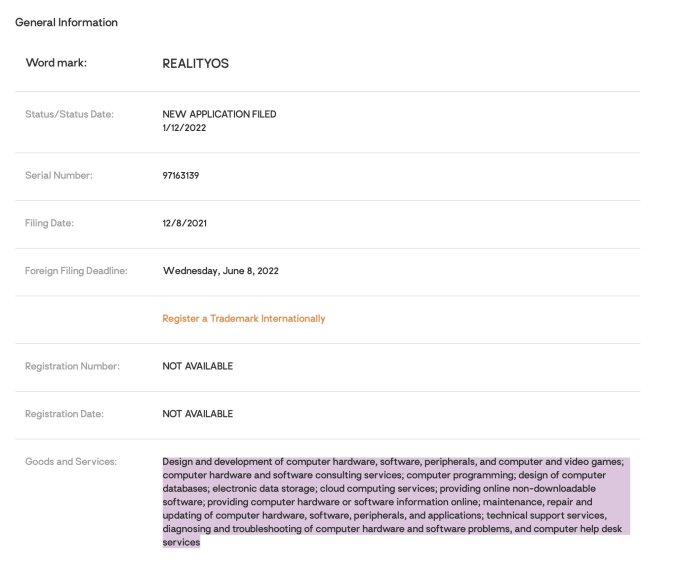 Apple sắp có thêm hệ điều hành realityOS