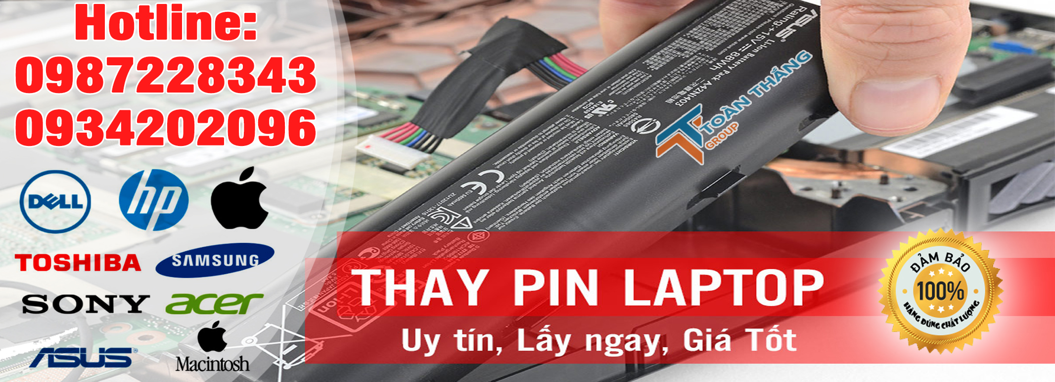 Công Ty Dịch Vụ Thay Pin Laptop Tận Nơi Quận 12 Uy Tín Chính Hãng