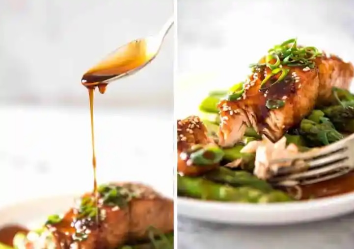 Dễ làm với công thức cá hồi sốt tỏi mật ong nhanh gọn