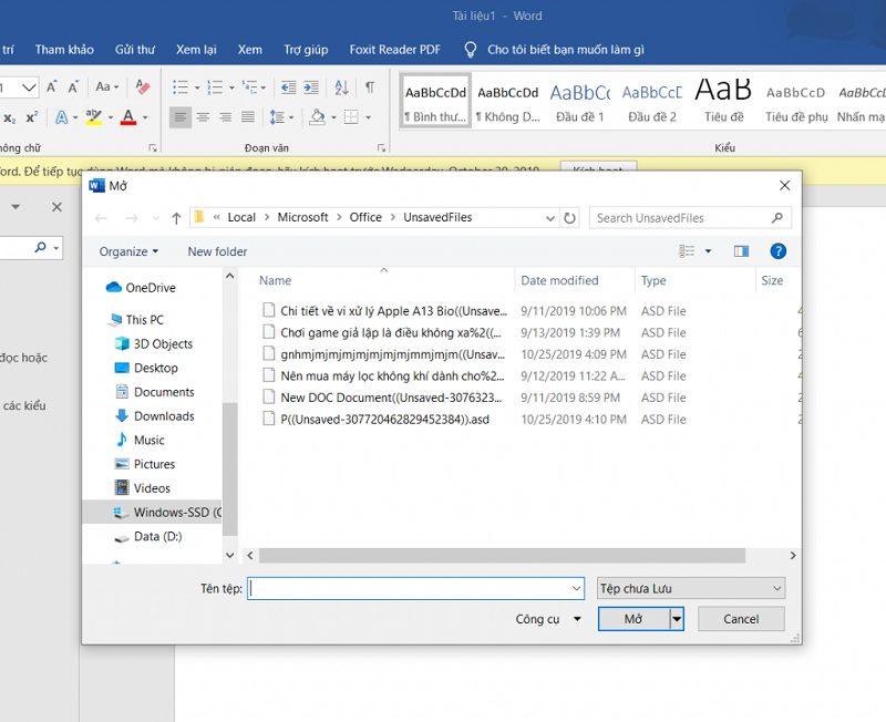 HƯỚNG DẪN LẤY LẠI FILE EXCELCHƯA LƯU