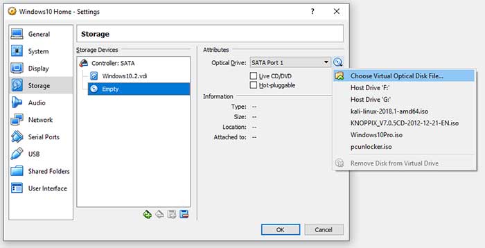 Khởi động máy ảo từ tệp ISO trong Oracle VirtualBox