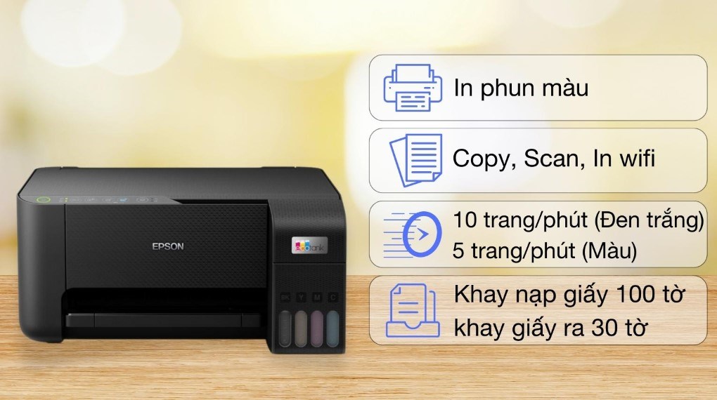Nạp Thay Bơm Mực Máy in Epson EcoTank L3250 Wifi Tận Nơi Tại Nhà Tphcm